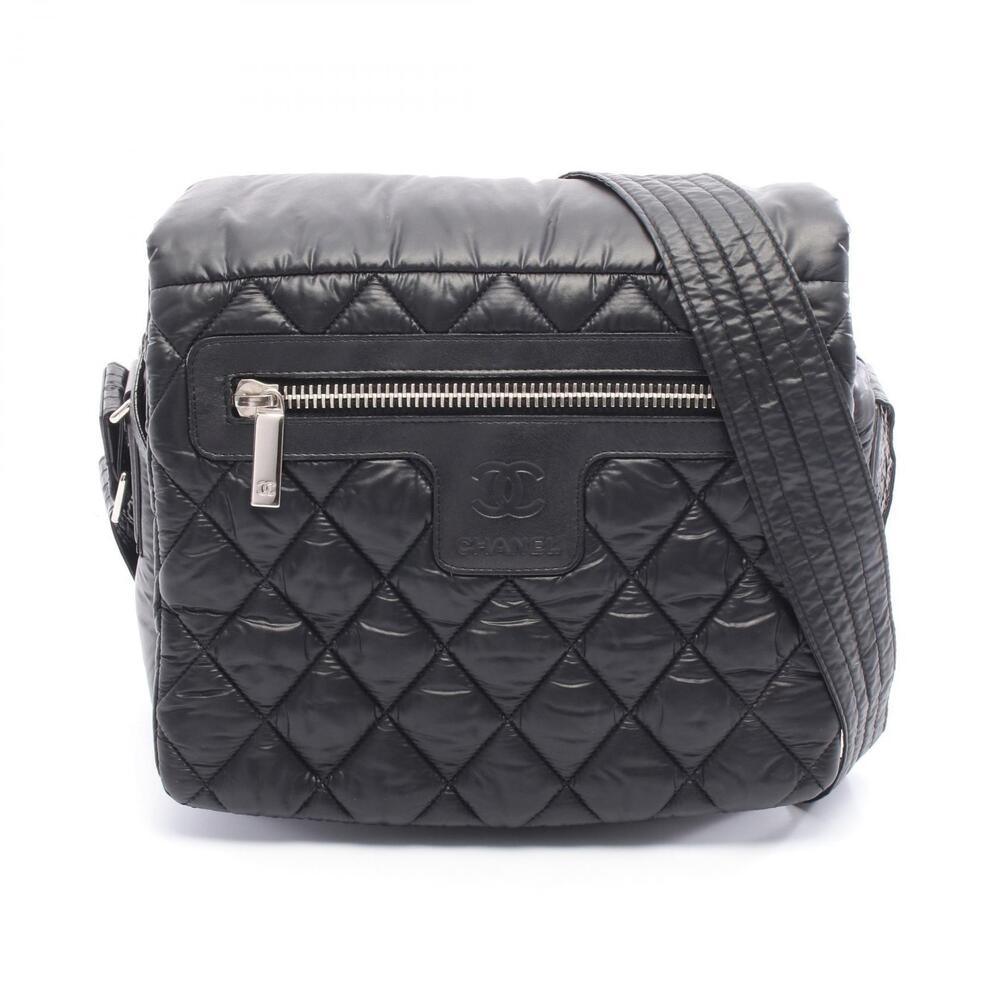 Chanel Coco Cocoon Messenger Shoulder Bag Black